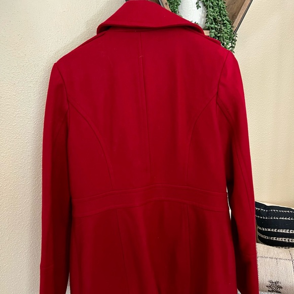 EUC Michael Kors Red Pea Coat Size Small - Picture 11 of 12